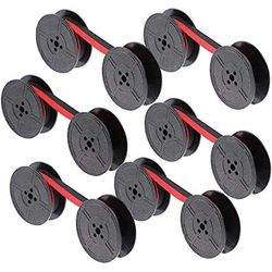 6pack Typewriter Ribbon Spool Typewriter Ribbon Punainen ja musta kelan vaihtopaketti kirjoituskoneelle Musta Punainen