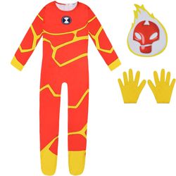 Halloween Teen Hacker Brandmand Cosplay Ferie Party Jumpsuit 150