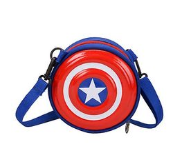 Manchalk Barn Spider-man Captain America Mini Messenger Bag Crossbody Round Shoulder Bag Gaver Himmelblå