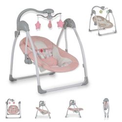 Moni Cangaroo Baby Bouncer Electric Jessica Game Bow Music -toiminto Rocking-toiminto Rosa