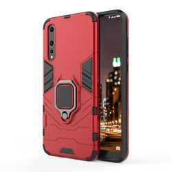 Stødsikker rustning sag for Huawei mate 20 x med kickstand all inclusive dække rød rpc3537