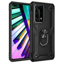 Stødsikker rustning sag for Huawei mate 20 pro med kickstand all inclusive dække sort rpc2516