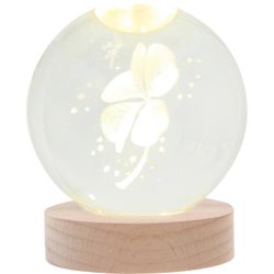 Moderni Kristallipallo Yölamppu Shamrock Light Kodin sisustus 9,5x7,5x7,5cm 1Pakkaus Multi 9.5X7.5X7.5CM