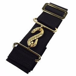 Bricks Masons Masonic bælte extender sort Guld Regular