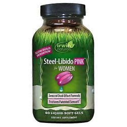 Irwin Naturals Steel-Libido PINK naisille, 60 pehmeää geeliä (1 kpl pakkaus)