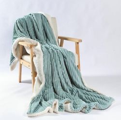 Gemdeck Efterår og vinter Nyt produkt Magic Fleece Tæppe Dobbelt lag Baby Fleece tæppe multifunktionelle fritid tæppe blå 160*200cm