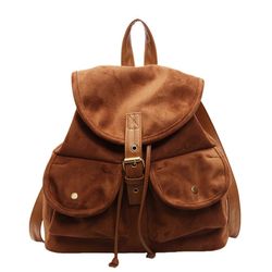 Tyylikäs nahkareppu mukavalla hihnalla Suuren kapasiteetin koululaukku Rento reppu töihin tai kouluun BN