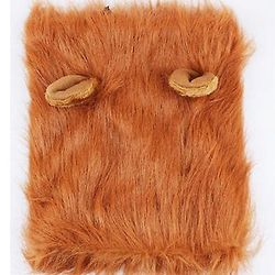 Cat Cloth Sød Pet Dog Cat Cosplay Tøj Transfiguration Costume Lion Mane Varm Paryk Stor hund Party Dekoration med øre Pet tilbehør 74cm brown