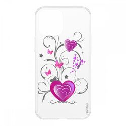Crazy Kase Sag til iPhone 12 Pro (6,1) Fleksibel hjerte og sommerfugl