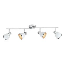Dar Lighting Osaka Spotlight Bar Gloss Hvid og poleret krom, 4x E14