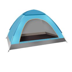 Yunshu Fortykket regntæt automatisk pop-up campingtelt til udendørs Blå 1-2