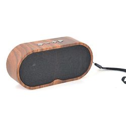 F3 Retro Wood-grain Bluetooth-högtalare Brun