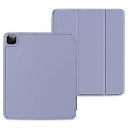 Kynän aukko Design Pu Nahka Auto Wake/sleep Tabletti Täysin suojattu Kansi Kolmiosainen jalustakotelo Ipad Prolle 11 tuumaa (2021) - musta Violetti