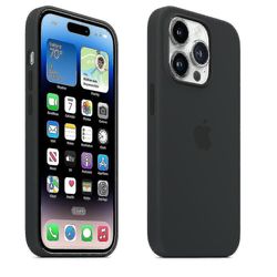 Apple Iphone 14 Pro silikonikotelo, jossa Magsafe Midnight Black