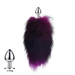 Tail Plug-In Fox Tail Cat Small Props Real Hair Small Tail Detachable Dog Playing Sp Violetti L