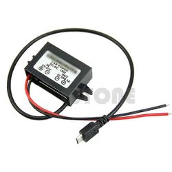 Power Dc Dc -syöttömuunninmoduuli 8-50v - 5v Micro USB -lähtö 12v / 24v - 5v Musta
