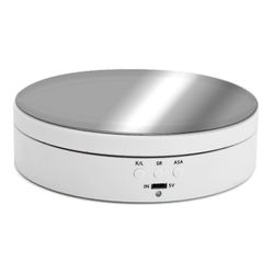 360 sähkömoottoroitu pyörivä näyttöteline korujen valokuvausnäyttelyn pidike Valkoinen