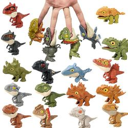 Mini-toimintahahmot, sormia purevat lelut, Jurassic Dinosaur Park -reppu, riipus, Snap Squad, T-rex, Dino, puremakäsi, lapset, pojat Harmaa Echinod...