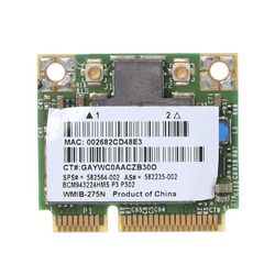 For HP BCM943224HMS trådløst dual band 802.11 a/g/n halvt mini PCI-E WiFi-kort