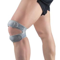 Sport dobbelt handling knærem støtte band knæ brace beskyttelse smertelindring patella tendinitis brace sundhed Grå
