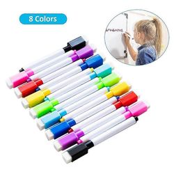 8 väriä Kuivapyyhintämerkit pyyhekumikorkilla Kotitoimisto Luokkahuone Kannettavat matalat hajut