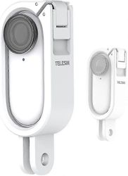 Suojakehyksen kiinnikkeen kiinnike Säädettävä kameran pohja Insta360 Go2 Valkoinen