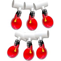 Automaattiset kanan juoksemiskupit liipaisinventtiilillä, vuotamaton siipikarjan juomajärjestelmä (6 kpl)