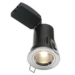 Saxby Lighting (Poole) Shieldplus Brand Bedømt 1 Lys Forsænket Downlight Chrome Plate, GU10