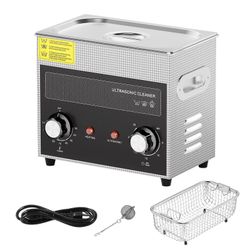Succebuy 3L ultraäänipuhdistin lämmittimen ajastimella ja korilla, 120W puhdistuskone kelloinstrumenteille, lasit, kolikko, metalliosat, työkalu