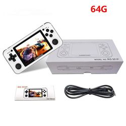 Rg351p Spilkonsol Klassisk spil videospilkonsol 3.5 tommer Ips Screen64G