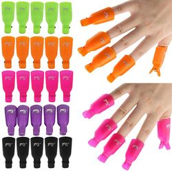 10pcs Nail Art Soak Off Cap Clip Uv Gel Polsk Remover Wrap Tool Fingers Fluid til fjernelse af lak manicure værktøjer Pink