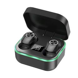 Coosilo Tws trådløse Bluetooth-hovedtelefoner Øretelefoner Headset In-ear til Iphone Samsung sort