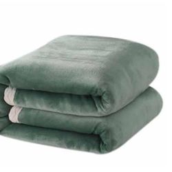 Handuo Tyk Flannel Fleece Kast Tæppe Vinter, Varm, Åndbar Finkegrøn