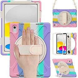 Timoom Caseforipad10thgeneration10.9inch202tabletcaseshockproofrotatinghandlestandcoverkidsfriendlytabletcase/handstrapandcarryingshoulderstrap