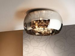 Schuller Lighting Argos 5 Lys Crystal Flush Loft Light Chrome, Spejl, G9