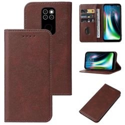 Nahkakotelo Motorola Moto Defy 2021: lle Motorola Moto Defy 2021: lle Ruskea