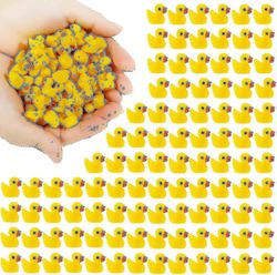 200kpl Mini Yellow Ducks Ankanpoikien Tiny Duckies Garden Landscape Aquarium Dollhouse Ruukkukasvit koristelu 7color WG Sininen 100 PCS