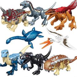 Koottu lohkolelu Jurassic Mosasaurus Brutaali Raptorin rakennuspalikat Dinosauruspalikat Tyrannosaurus I-Rex Assemble Dino Kid -lelut 7