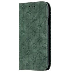 Gangxun Kompatibel med iphone 12 Mini Case Læder Magnetisk Flip Folio Cover Tegnebog grøn