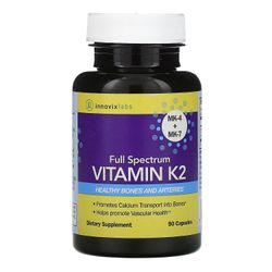 InnovixLabs, fuldspektret vitamin K2, 90 kapsler
