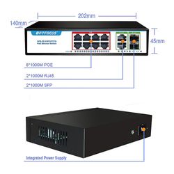 Switch Ethernet 1000 Mbps Vlan 4 8 16 24 Port 2 Uplink Poe Switch til CCTV Full Gigabit Internet Switch 8POE 2RJ45 2SFP GIGA