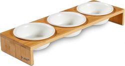 3kpl korotetut kissan ruokintakulhot kissoille ja pienille koirille - kallistetut kissan kulhot jalustalla - korotettu kissa d