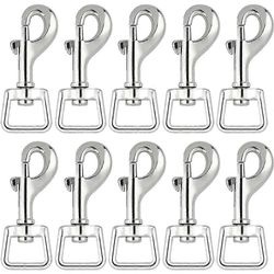 20kpl napsautuskoukut koiran talutushihnan kauluksen linkittämiseen, raskaaseen käyttöön kääntyvä lukko silmäsoljen liipaisinpidike P: lle hopea