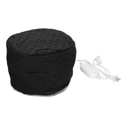 Sähkölämmitettävä hiussuojus kuuman öljyn käsittelyyn - säädettävä lämpökorkki 3 lämpötilavaihteella, US-pistoke musta