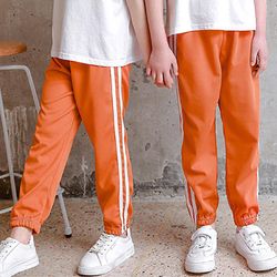 Besser Kids Boys Piger Stribet Sports Sweatpants Bottoms Pants Orange 2-3 Years