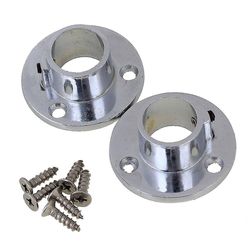 2Pcs 16mm flange til tøj stang bøjle beslag