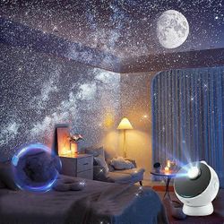 Laadukas 3D Visual langaton Galaxy Star -projektori Erittäin kirkas tarkennus tähtiplanetaarioprojektori stereo BT -kaiuttimella