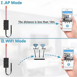 Wifi-minikamera 1080P HD IP Mini videokamera kannettava langaton moduuli Videotallennustuki Remote Vi Musta