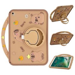 Silikonikotelo yhteensopiva iPad 10.2 (2021) / (2020) / (2019) / Air 10.5 tuuman (2019) kanssa Pyörivä jalustan suojakansi w Monivärinen