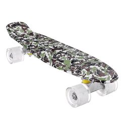 22" Junior Youth Skateboard med høj rebound led blinkende Pu Hjul Sort